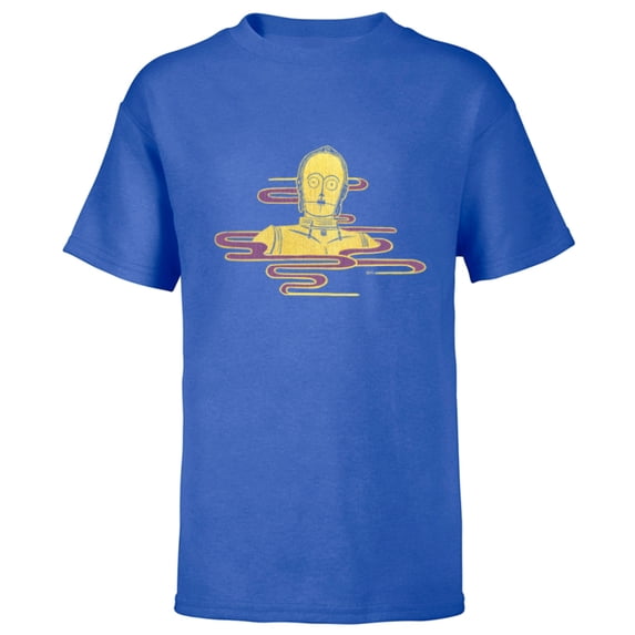 Star Wars C-3PO Golden Droid Portrait - Short Sleeve T-Shirt for Kids - Customized-Royal