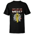 thumbnail image 1 of Star Wars C-3PO How Did We Get Into This Mess Valentine’s - Short Sleeve T-Shirt for Kids - Customized-Black, 1 of 5