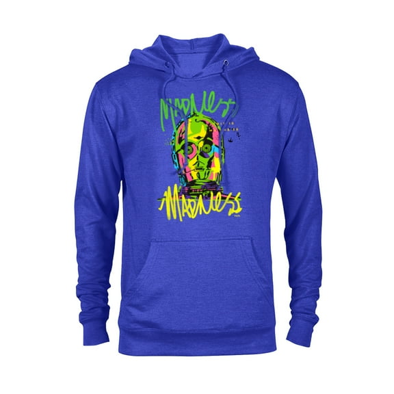 Star Wars C-3PO Neon Gradient - Pullover Hoodie for Adults - Customized-Royal Heather