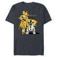 thumbnail image 1 of Star Wars C-3PO & R2-D2 Droids Will Be Droids - Short Sleeve Blended T-Shirt for Adults - Customized-Navy Heather, 1 of 5