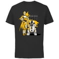 thumbnail image 1 of Star Wars C-3PO & R2-D2 Droids Will Be Droids - Short Sleeve Cotton T-Shirt for Adults - Customized-Black, 1 of 5