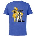 thumbnail image 1 of Star Wars C-3PO & R2-D2 Droids Will Be Droids - Short Sleeve Cotton T-Shirt for Adults - Customized-Royal Heather, 1 of 5
