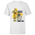 thumbnail image 1 of Star Wars C-3PO & R2-D2 Droids Will Be Droids - Short Sleeve T-Shirt for Kids - Customized-White, 1 of 5
