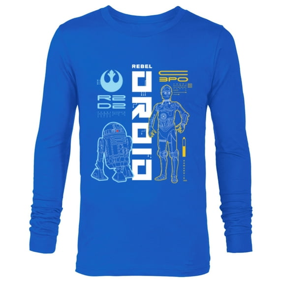 Star Wars C-3PO & R2D2 Best Friend Droids - Long Sleeve T-Shirt for Men - Customized-Navy
