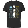 thumbnail image 1 of Star Wars C-3PO & R2D2 Best Friend Droids - Short Sleeve Cotton T-Shirt for Adults - Customized-Black, 1 of 5