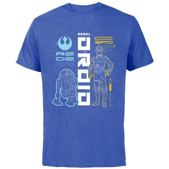 Star Wars C-3PO & R2D2 Best Friend Droids - Short Sleeve Cotton T-Shirt for Adults - Customized-Royal Heather