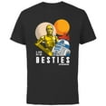 thumbnail image 1 of Star Wars C-3PO and R2-D2 Tatooine Droid Besties - Short Sleeve Cotton T-Shirt for Adults - Customized-Black, 1 of 5