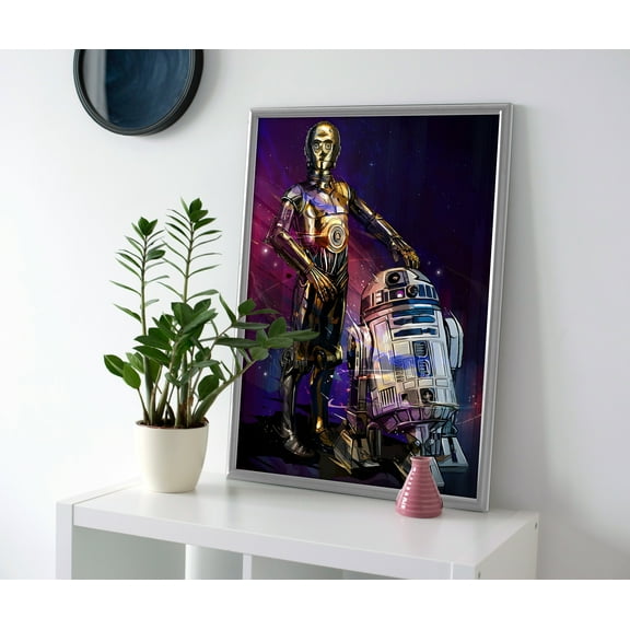 Star Wars C3PO R2D2 Poster or Canvas Wall Art