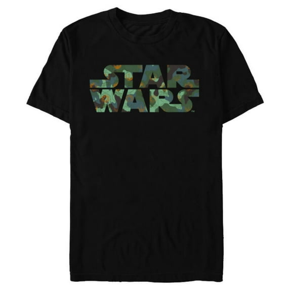 Star Wars Camo Logo - Short Sleeve Blended T-Shirt for Adults - Customized-Black