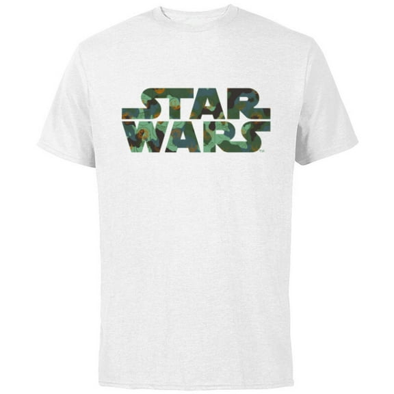 Star Wars Camo Logo - Short Sleeve Cotton T-Shirt for Adults - Customized-White