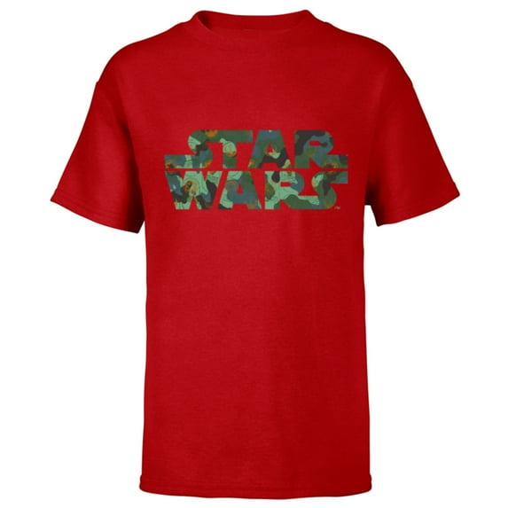 Star Wars Camo Logo - Short Sleeve T-Shirt for Kids - Customized-Red