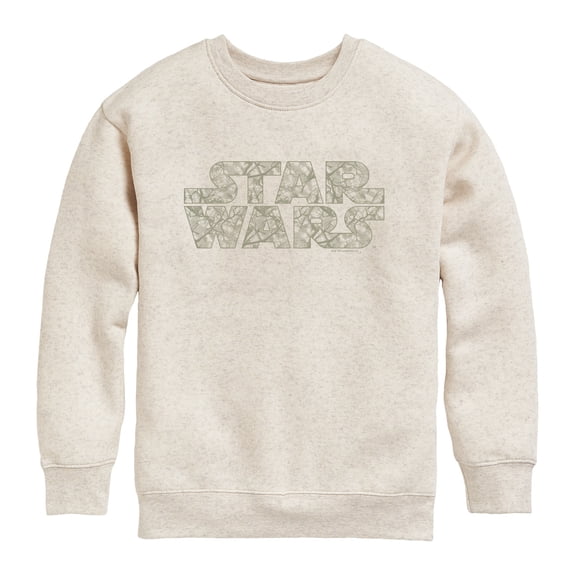 Star Wars - Camo Logo - Youth Boys Crew Fleece Sweatshirt