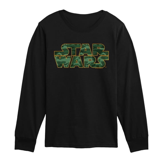 Star Wars - Camo Logo - Youth Boys Long Sleeve Graphic T-Shirt