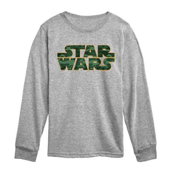Star Wars - Camo Logo - Youth Boys Long Sleeve Graphic T-Shirt
