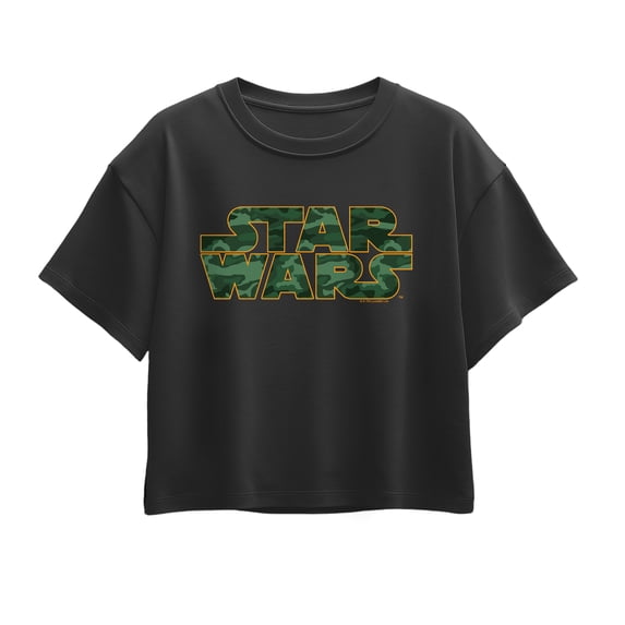 Star Wars - Camo Logo - Youth Girls Boxy T-Shirt