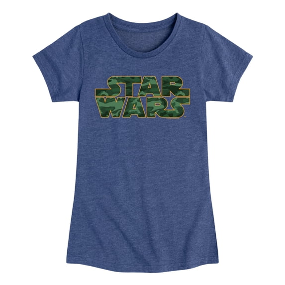 Star Wars - Camo Logo - Youth Girls Fitted Short Sleeve T-Shirt