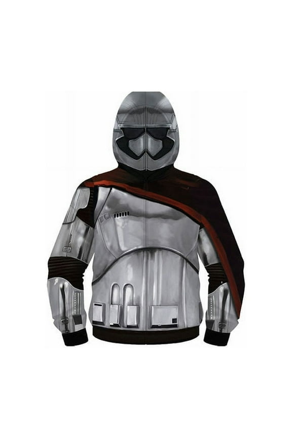 Star Wars Episode VII Phasma Zip Up Costume Hoodie Sweatshirt | 2XL