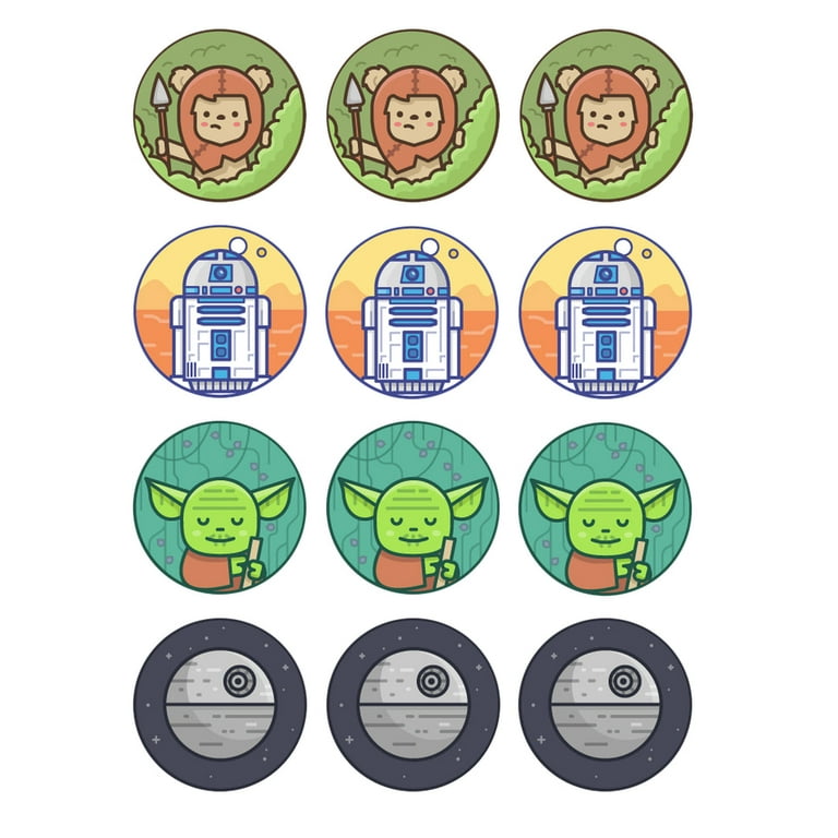 star-wars-cartoon-chewbaca-r2d2-yoda-edible-cupcake-toppers-walmart-com for Free Printable Lego Cupcake Toppers Star Wars Cartoon Chewbaca R2D2 Yoda Edible Cupcake Toppers - Walmart.com for Free Printable Lego Cupcake Toppers