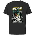 thumbnail image 1 of Star Wars Cartoon May the 4th Be With You 2022 - Short Sleeve Cotton T-Shirt for Adults - Customized-Black, 1 of 5