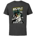 thumbnail image 1 of Star Wars Cartoon May the 4th Be With You 2022 - Short Sleeve Cotton T-Shirt for Adults - Customized-Charcoal, 1 of 5