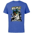 thumbnail image 1 of Star Wars Cartoon May the 4th Be With You 2022 - Short Sleeve Cotton T-Shirt for Adults - Customized-Royal Heather, 1 of 5