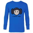 thumbnail image 1 of Star Wars Cartoon Princess Leia I Love You - Long Sleeve T-Shirt for Men - Customized-Royal, 1 of 5