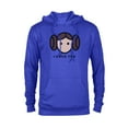 thumbnail image 1 of Star Wars Cartoon Princess Leia I Love You - Pullover Hoodie for Adults - Customized-Royal Heather, 1 of 5