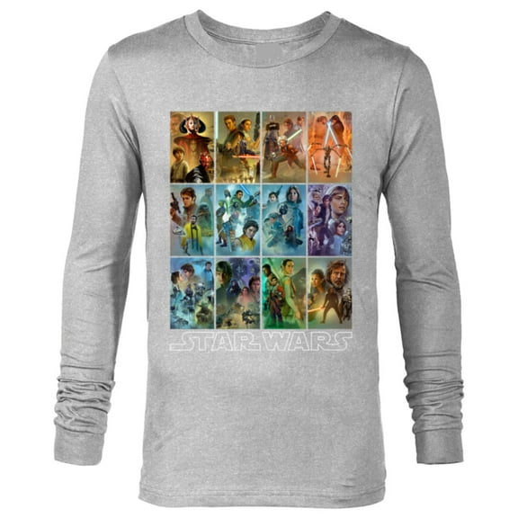 Star Wars Celebration Mural Art Panels - Long Sleeve T-Shirt for Men- Customized-Athletic Heather