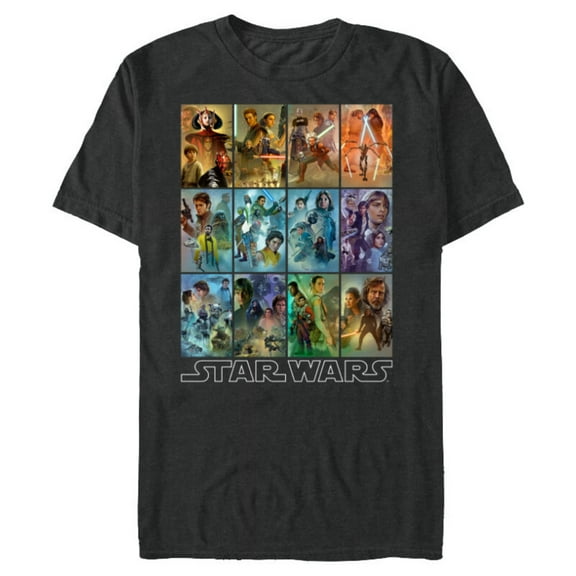 Star Wars Celebration Mural Art Panels - Short Sleeve Blended T-Shirt for Adults- Customized-Dark Heather