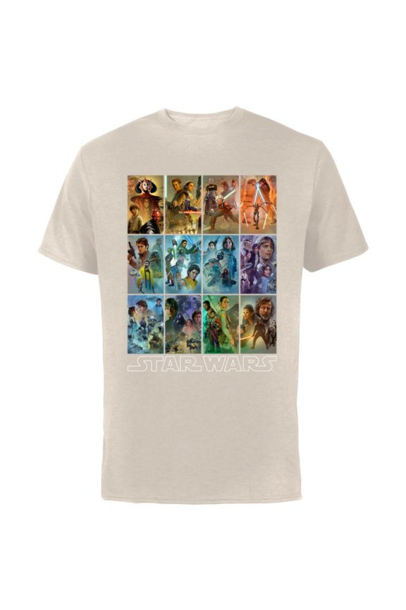 Celebration Mural Art Panels - Short Sleeve Cotton T-Shirt for Adults- Customized-Natural