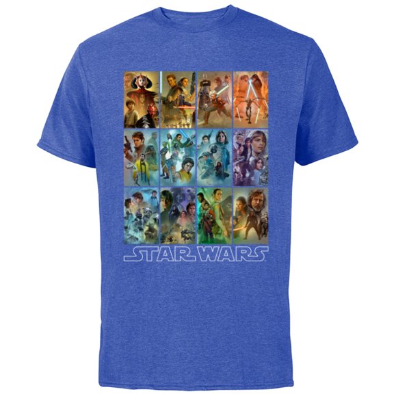 Star Wars Celebration Mural Art Panels - Short Sleeve Cotton T-Shirt for Adults- Customized-Royal Heather