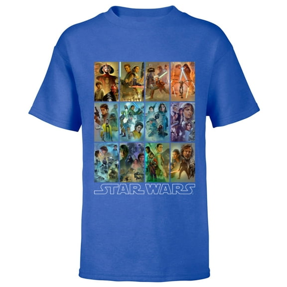 Star Wars Celebration Mural Art Panels - Short Sleeve T-Shirt for Kids- Customized-Royal