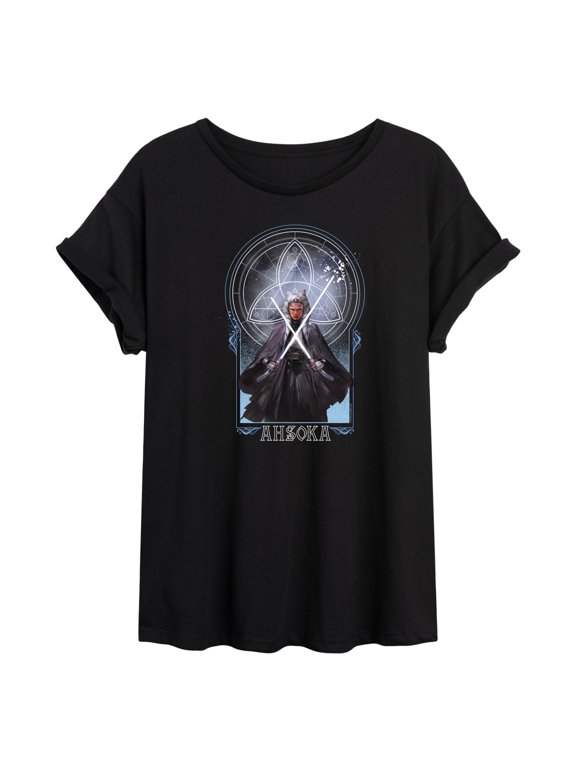 - Celestial Ahsoka - Juniors Oversized Graphic T-Shirt