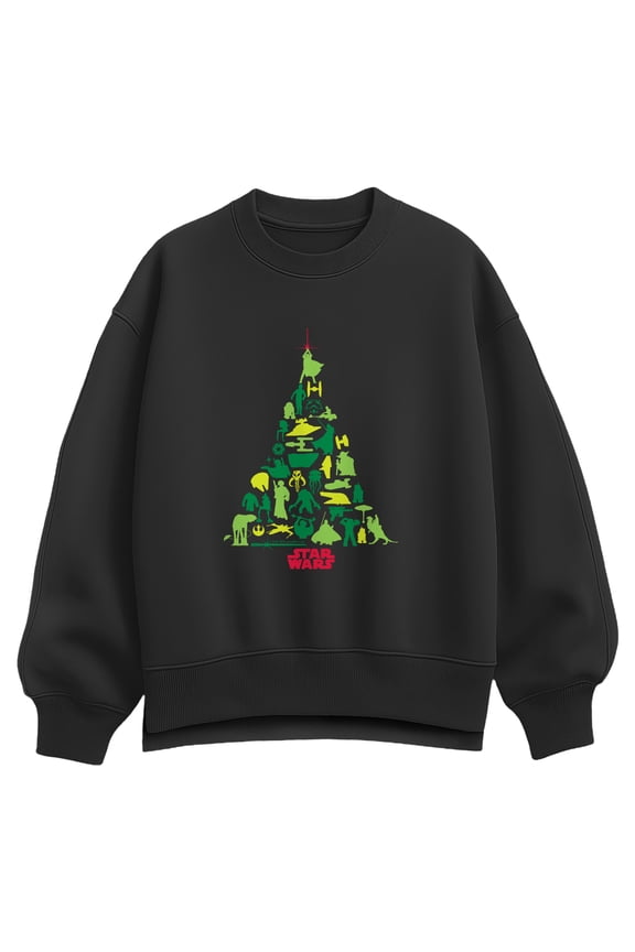 - Xmas Tree - Women's Oversized Fleece Crew Sweatshirt