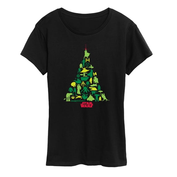 Star Wars - Character Christmas Tree Women's Short Sleeve Graphic T-Shirt