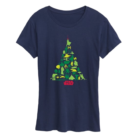 Star Wars - Character Christmas Tree Women's Short Sleeve Graphic T-Shirt