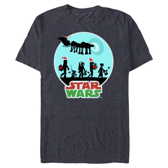 Star Wars Characters Holiday Gifts Death Star - Short Sleeve Blended T-Shirt for Adults -Customized-Navy Heather