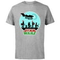 thumbnail image 1 of Star Wars Characters Holiday Gifts Death Star - Short Sleeve Cotton T-Shirt for Adults -Customized-Athletic Heather, 1 of 5