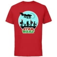 thumbnail image 1 of Star Wars Characters Holiday Gifts Death Star - Short Sleeve Cotton T-Shirt for Adults -Customized-Red, 1 of 5