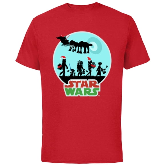 Star Wars Characters Holiday Gifts Death Star - Short Sleeve Cotton T-Shirt for Adults -Customized-Red