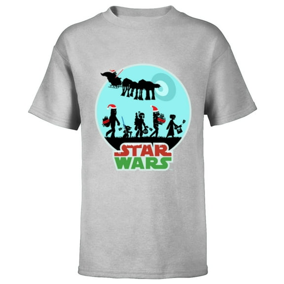 Star Wars Characters Holiday Gifts Death Star - Short Sleeve T-Shirt for Kids -Customized-Athletic Heather