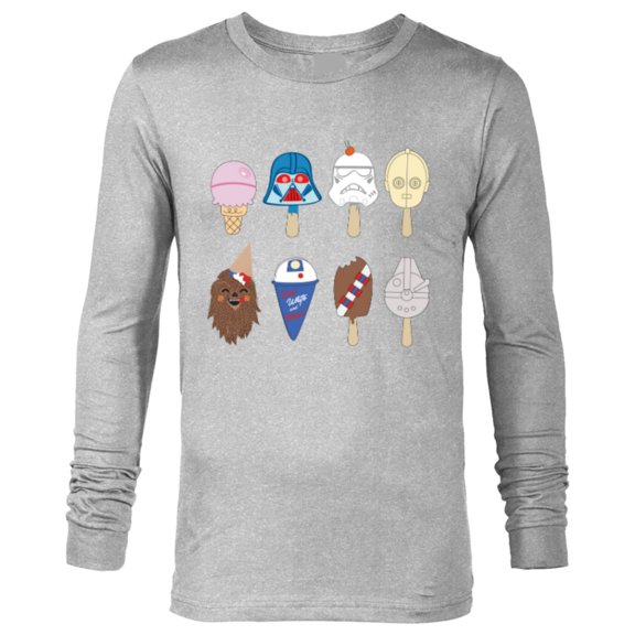 Star Wars Characters as Nostalgic Ice Cream - Long Sleeve T-Shirt for Men - Customized-Athletic Heather