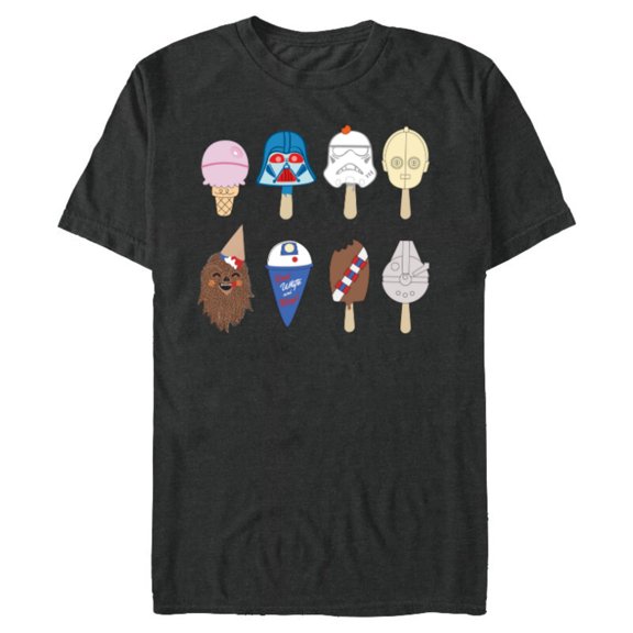 Star Wars Characters as Nostalgic Ice Cream - Short Sleeve Blended T-Shirt for Adults - Customized-Dark Heather