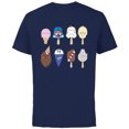 thumbnail image 1 of Star Wars Characters as Nostalgic Ice Cream - Short Sleeve Cotton T-Shirt for Adults - Customized-Navy, 1 of 5