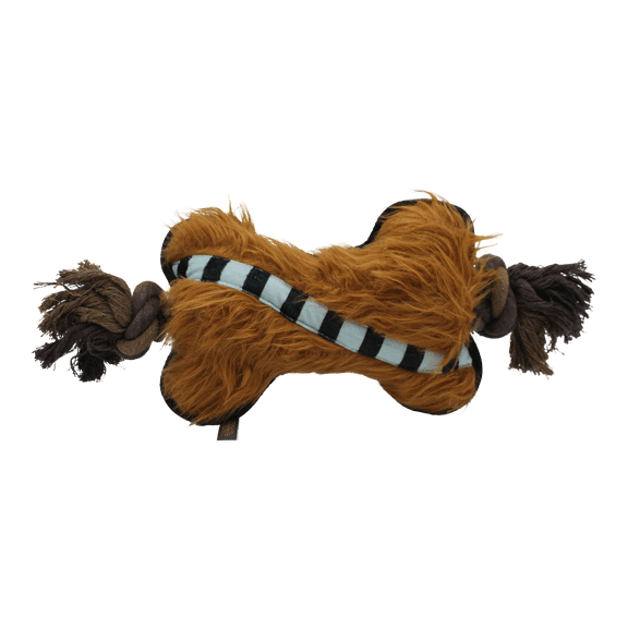 Star Wars Chewbacca Bone Plush Rope Dog Squeaker Toy