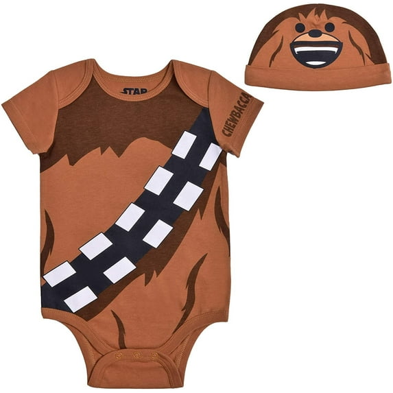 Star Wars Chewbacca Boys Single Roleplay Onesie with Hat, (Boys) 2 Piece Set, Sizes NB-24M