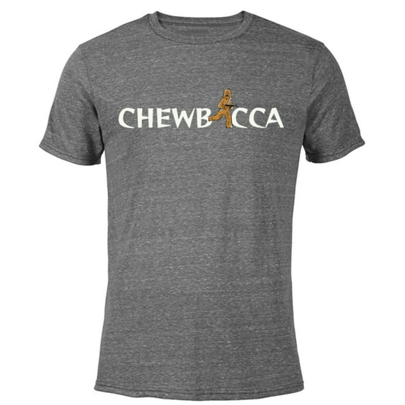 Star Wars Chewbacca Chewie Cartoon Letter Replacement - Short Sleeve Blended T-Shirt for Adults – Customized-Dark Heather