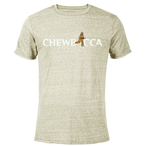 Star Wars Chewbacca Chewie Cartoon Letter Replacement - Short Sleeve Blended T-Shirt for Adults – Customized-Yellow