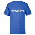 thumbnail image 1 of Star Wars Chewbacca Chewie Cartoon Letter Replacement - Short Sleeve T-Shirt for Kids – Customized-Royal, 1 of 5