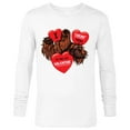 thumbnail image 1 of Star Wars Chewbacca Chews You Heart Valentine’s Day - Long Sleeve T-Shirt for Men – Customized-White, 1 of 5